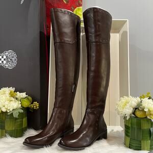 NEW Vince Camuto Grommet OTK Over The Knee Boots Antique Dark Brown 5.5 35.5 NIB